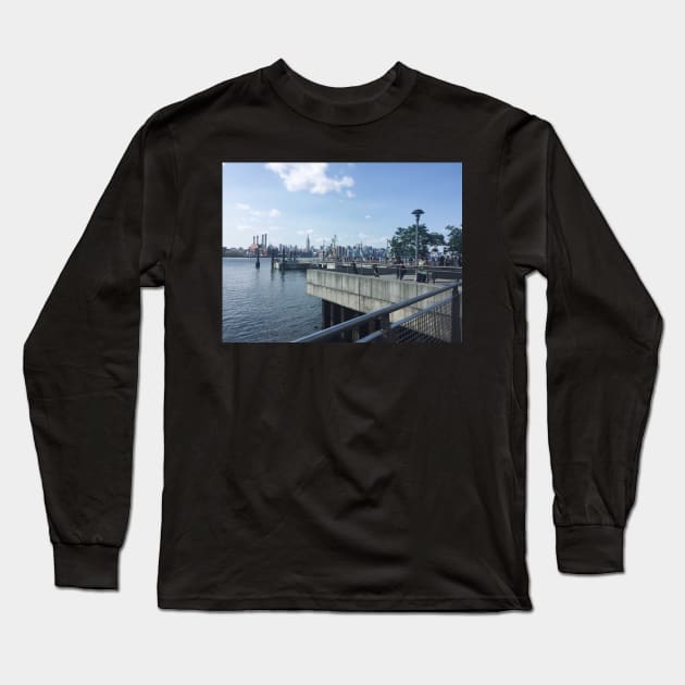 East River View Williamsburg Brooklyn Long Sleeve T-Shirt by offdutyplaces